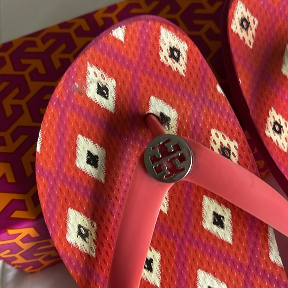 TORY BURCH Traveler Square Party Flip Flop, Sixe 10 - Picture 2 of 8
